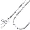 Amberta Collana Serpente in Argento Sterling 925 per Donna: Collana Snake Donna 50 cm