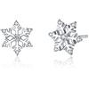 VONALA Orecchini a forma di fiocco di neve, in argento Sterling 925, con zircone bianco, idea regalo per donne e adolescenti e ragazze