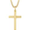 FANCIME Collana Croce Ciondolo in argento Sterling 925 Placcato Oro con Catena in Acciaio Inossidabile 61cm per Uomo Ragazzi
