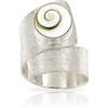 Planetys - Anello Occhio di Santa Lucia Shiva Argento Sterling 925 Finitura spazzolata - Dimensione Regolabile