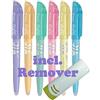 Pilot Pen, set di evidenziatori Frixion Light color pastello, da 9 pezzi, con gomma Frixion di colore bianco, 6er Set | mit Radierer, soft Pastell | sortiert, 1