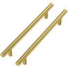Goldenwarm®, maniglia a T, per mobili, armadietti della cucina e porte, in acciaio inox cavo, colore dorato