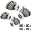 Cokritsm 4pcs Rotelle Per Box Doccia 25mm, 4pcs Rulli Per Porta Doccia 25mm, Per Vetro 4-6mm Rotelle Doccia, Foro Di Vetro 9-12 mm, Smooth Ruote Per Porta Della Doccia