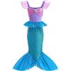 Lito Angels Costume da Sirenetta Vestito Principessa Sirena Sirena per Carnevale Ragazza Taglia 7-8 Anni, Viola Blu (140)