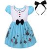Lito Angels Vestito Wonder Girl Costume con Fiocco Cerchietto per Capelli per Bambina, Taglia 4-5 Anni 100