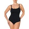 Goldenpoint Donna Costume Intero Shaping Dettaglio Plissè, Colore Nero, Taglia 5