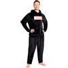 Marvel Pigiama Uomo Pile - Pigiama da Uomo Invernale con Cappuccio(Nero, XL)