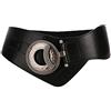SYMOL Cintura Elastica Donna Cinture Elasticizzata Larga 6mm Cinturone in Pelle 65cm-160cm Cinta Elegante Vita Alta Donna per Abiti Cappotti.(Rosso,110cm(Girovita 110cm-130cm))