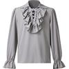 COSDREAMER Codreamer - Camicetta da Uomo e Donna, Stile Rinascimentale, Medievale - Bianco (L)