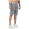 Redbridge Pantaloncini Jogger Uomo – Tuta Corto In Cotone – Avorio, Taglia XXL – Con Tasche Con Zip