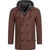 Indicode Uomini Cliff Coat | Cappotto corto con collo alla coreana Demitasse M
