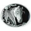 WANLIAN Fibbia a testa di cavallo, fibbia per cintura da uomo Western Cowboy Leaf Fibbia per cintura a testa di cavallo per uomo, donna, adatta per cintura da 1,5 pollici