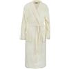 Brandsseller Accappatoio Unisex in Microfibra L/XL - Vestaglia Morbida con Collo Sciallato, Tasche e Cintura - Ideale per Uomo e Donna, per Casa, Viaggio, Hotel e Spa - Colore Crema