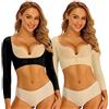 SUIUOI 2pcs Guaina Contenitiva Donna Compressione del Braccio,Maniche Maglia Piatta a Compressione, Corsetto Gilet Correttore di postura Corsetto Body Shaper Snellente e Dimagrante Silhouette