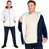 CityComfort Felpa Uomo Reversibile con Zip, Felpa Invernale in Pile M-3XL (Blu Navy, XL)