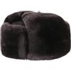 LIERYS Berretto di Pelliccia Schiwago Nero Marrone Colbacco con Fodera Trapuntata Cappello Russo S-XXL