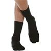 Relaxsan 650C (Bianco, Tg.1) Calze con Dita Uomo Donna, Senza Elastico, Senza Compressione, Piedi Diabetici, Cotone e Argento