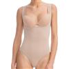 FarmaCell Bodyshaper 608B (Cipria, 2XL/3XL) Body Contenitivo Senza Coppe - Modellante Push-up Seno in Fibra NILIT Breeze Leggera e rinfrescante