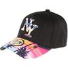 Hip Hop Honour Cappello NY blu rosa con visiera da baseball Fashion Tropic Night - unisex Nero Taglia Unica