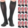 Infinity 12 paia Calze Lunghe Uomo Cotone Filo di Scozia Elasticizzato (39-42, nero 12 Paia)