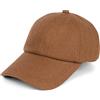styleBREAKER Cappello da Baseball Unisex in Flanella Liscia con Lana, basetta a 6 Pannelli, Fibbia in Metallo Regolabile 04023088, Colore:Cognac