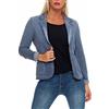 malito more than fashion Malito Donna Classico Blazer Basic-Look Giacca 1652 (M, Blu Chiaro)