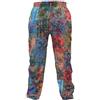 Gheri Uomo Tie Dye Patchwork Colorito Hippy Cotone Pantaloni Cargo Large