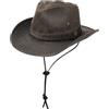 Stetson Diaz Cappello Outdoor Uomo - Cappello Western con sottogola e Bordo modellabile - Cappello da Cowboy con Filtro UV 40+ - in Tessuto con Cotone Used Look - Estate/Inverno Marrone M (56-57 cm)