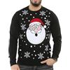NOROZE Men's Christmas Jumper Reindeer Stag Nordic Polar Bear Festive Unisex Xmas Jumpers(L, Merry Christmas Navy)