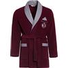 R Revise Revise RE-401 - Accappatoio corto da uomo, elegante, caldo, Bordeaux rosso C1, L