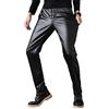Idopy Pantaloni Casual da Uomo Pantaloni con Coulisse in Similpelle Pantaloni da Uomo