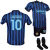 Generico Completo Calcio Maglia Lautaro, Pantaloncino con Numero 10 Stampato e Calzettoni Replica Autorizzata 2025-2026 Taglie da Bambino e Adulto (L-Adulto)