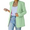 Generic Giacca da donna casual, leggera, sottile, cappotto stretto, blazer a maniche lunghe, ufficio, business, cappotti da donna, Verde menta, M