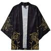 Xmiral Camicia Camicetta Top Uomo Estate Giapponese Cinque Punti Maniche Kimono (M,4nero)