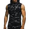 Xmiral Canotta Uomo Bodybuilding Felpa con Cappuccio Palestra Smanicato Cotone da Sport Stampa Mimetica (M,2Nero)
