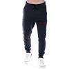 Cashmere Zone - Pantaloni Tuta Uomo Fitness Sport Comodi da Trekking 100% Puro Cotone Tasche con Zip (S, Nero)