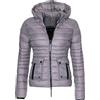 YAOTT Piumino Corto Da Donna Cappotto Invernale Con Cappuccio Elegante Leggero Parka Vintage Giacca Sciolto Oversize Piumino Cerniera Manica Lunga Cappotti,Grigio,S