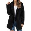Jilijia Felpa oversize da donna con cappuccio invernale caldo soffice pile zip up casual felpa con cappuccio giacca capispalla cappotto cardigan con tasche