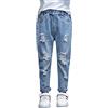 KIDSCOOL SPACE Jeans da Bambina con Fori Strappati danneggiati, Blu, 9-10 Anni