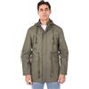 Ciabalù Parka Uomo in Cotone Giubbotto Lungo con Cappuccio Removibile Tinta Unita Slim Fit (M, Verde)