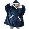 SUIUOI Coperta indossabile con Cappuccio, Felpa con Cappuccio Oversize, Coperta Calda Super Morbida e Confortevole, Felpa con Cappuccio Oversize e Pullover in Pile Compatibile con Tutte Le Taglie