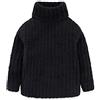 Mud Kingdom Maglione da ragazza a collo alto lavorato a maglia maglione verticale a coste, Nero , 7-8 Anni