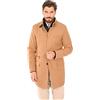 Ciabalù Cappotto Uomo Invernale Slim Nero Grigio Giaccone Cappottino Elegante (Cammello, XXL)