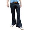 Jist Jeans da uomo in denim a campana stile vintage retro zampa d'elefante colore blu indaco tutte le taglie - Indigo Blu Scuro, 32W x 32L