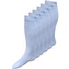 Fontana Calze, 6 paia di calze lunghe Mod. SANITAL in caldo cotone elasticizzate, confortevoli e rinforzate su punta e tallone. Prodotto Italiano. (BIANCO, 42-44)