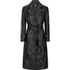TruClothing.com Trench da Donna in Vera Pelle Mac Classic 3/4 Lungo Nero Vintage Anni '80 - Nero XL