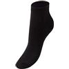 Prisco Calze Caldo Cotone Donna 12 Paia Cotone Organico | Calzini Invernali Lunghi Corti Cotone Biologico | Moda Ecosostenibile (Nero Corto)
