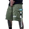 ORANDESIGNE Techwear Shorts Mens Cargo Cyberpunk Hip Hop Gotico Giapponese Streetwear Uomini Tech Wear Tactical Goth Pantaloni C Verde M