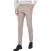 Ciabalù Pantaloni Uomo Invernali Eleganti in Cotone Elasticizzato Slim Fit con Tasca America (Fango, 54)