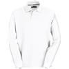 PAYPER, Polo da uomo, a maniche lunghe, 100% cotone, 3 Bottoni bianco XL